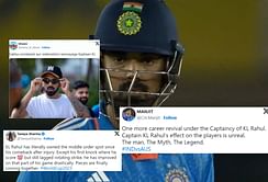 "Handover the Captaincy to KL" - Fans hail KL Rahul for his match-winning 58* in IND vs AUS 1st ODI