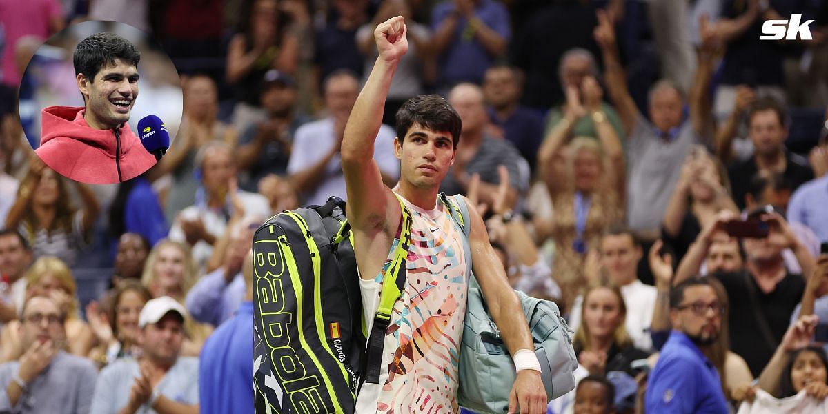 Carlos Alcaraz thanked the fans for their support during his 2023 US Open semifinal defeat to Daniil Medvedev.