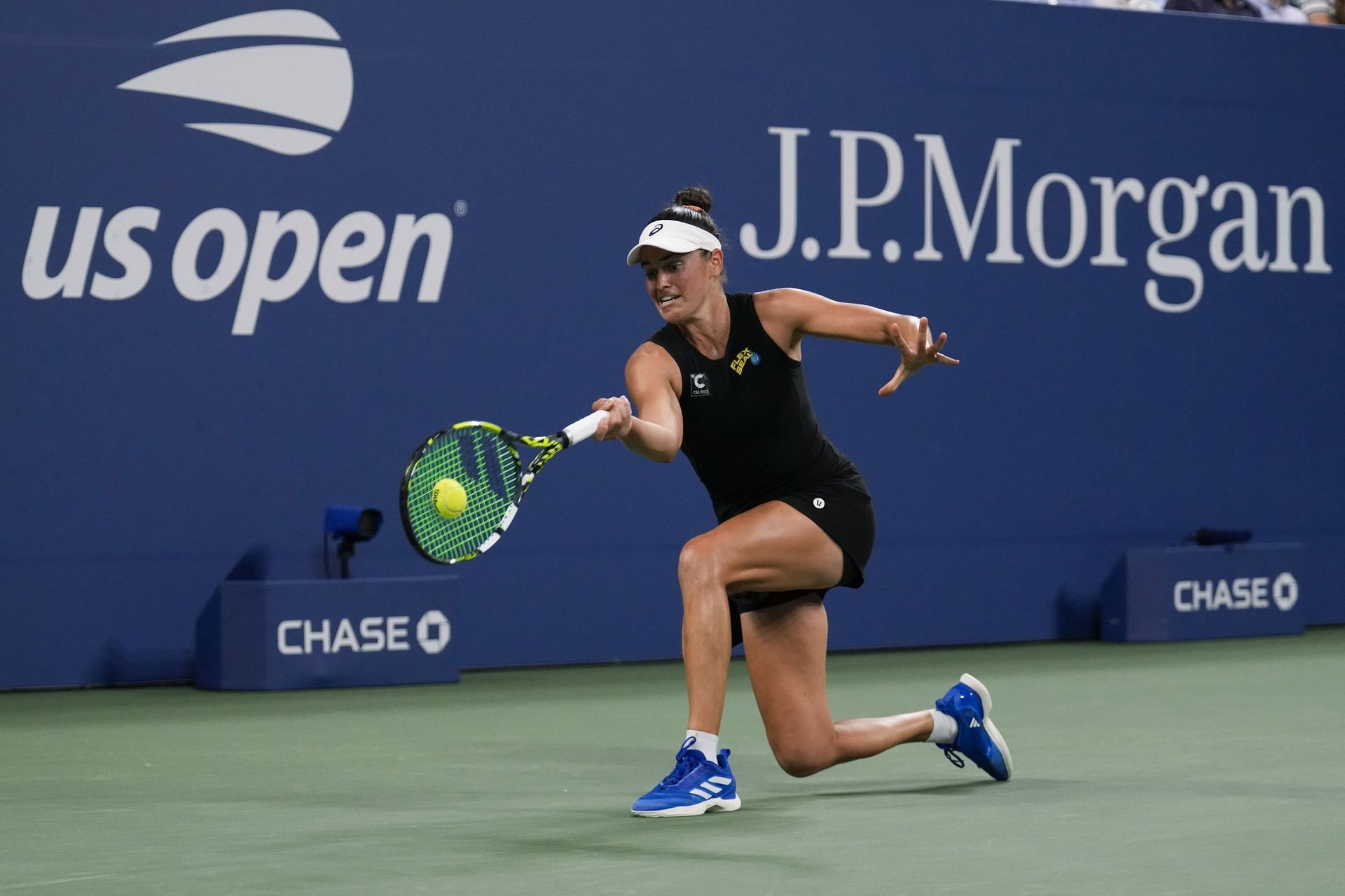 Jennifer Brady in action at the 2023 US Open.