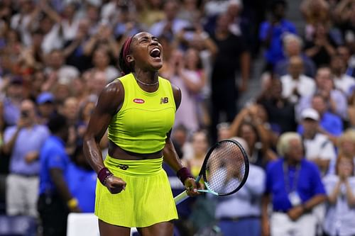 Coco Gauff screams in delight: US Open