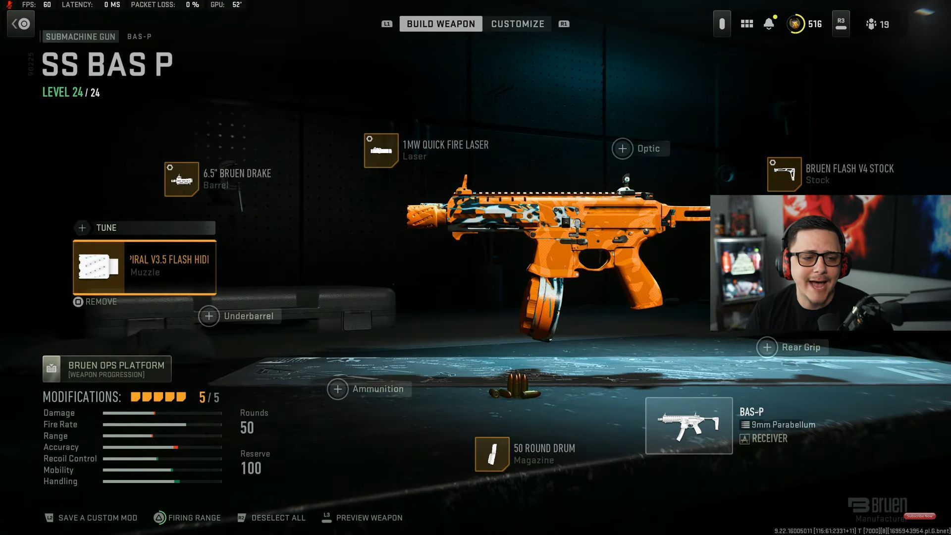 JGOD&#039;s BAS-P loadout for Warzone 2 Season 6 (Image via Activision and YouTube/JGOD)