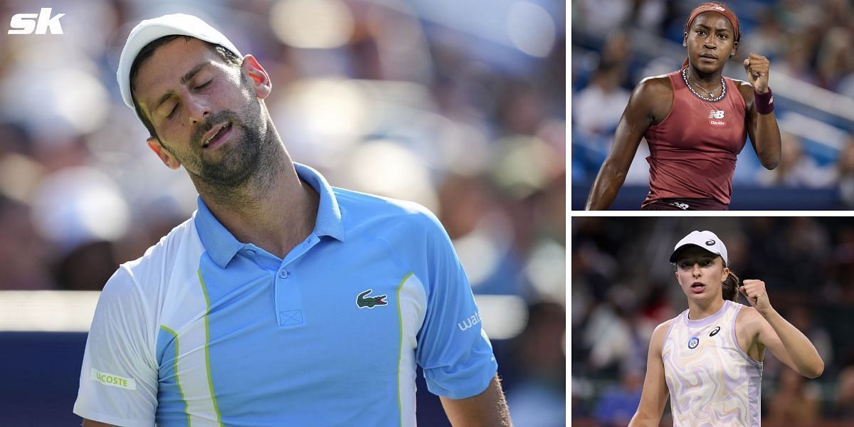 Novak Djokovic, Coco Gauff and Iga Swiatek