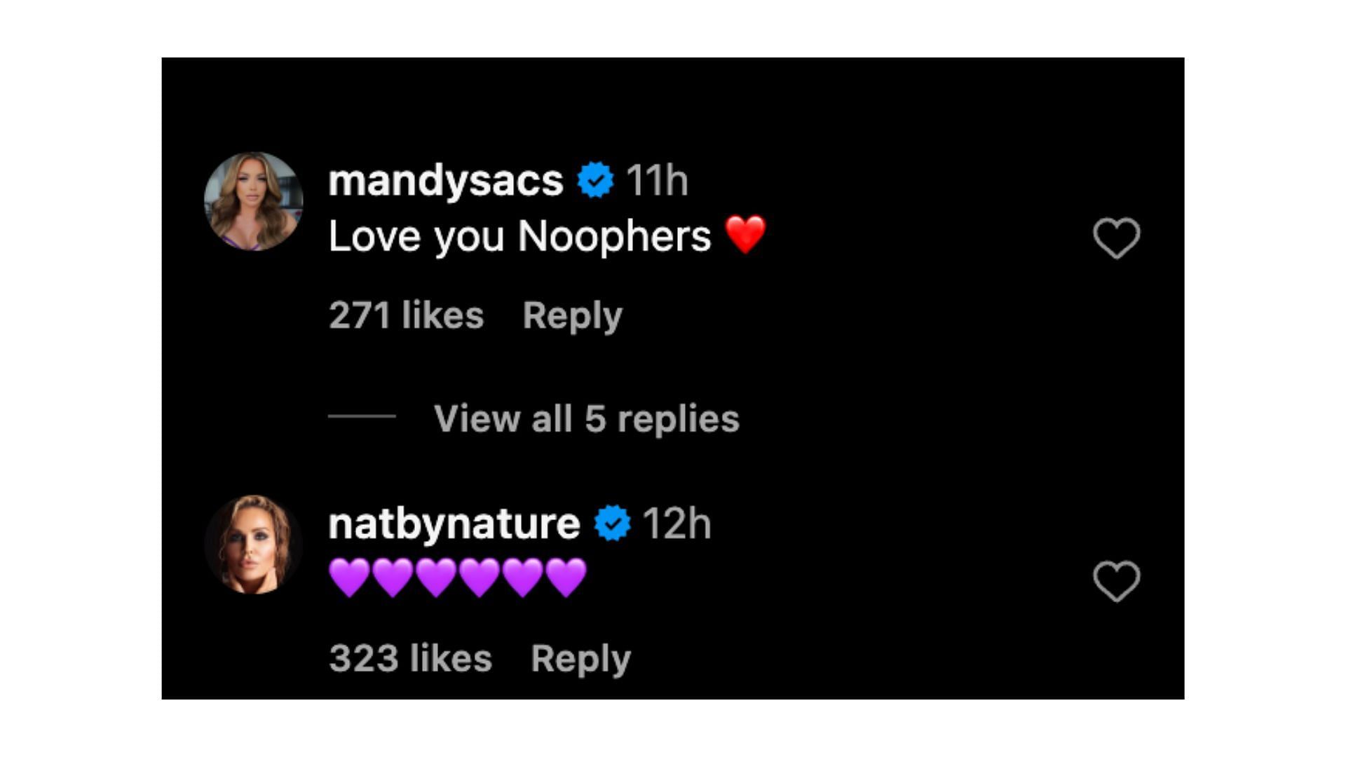 Nattie's and Rose's reply on the post.