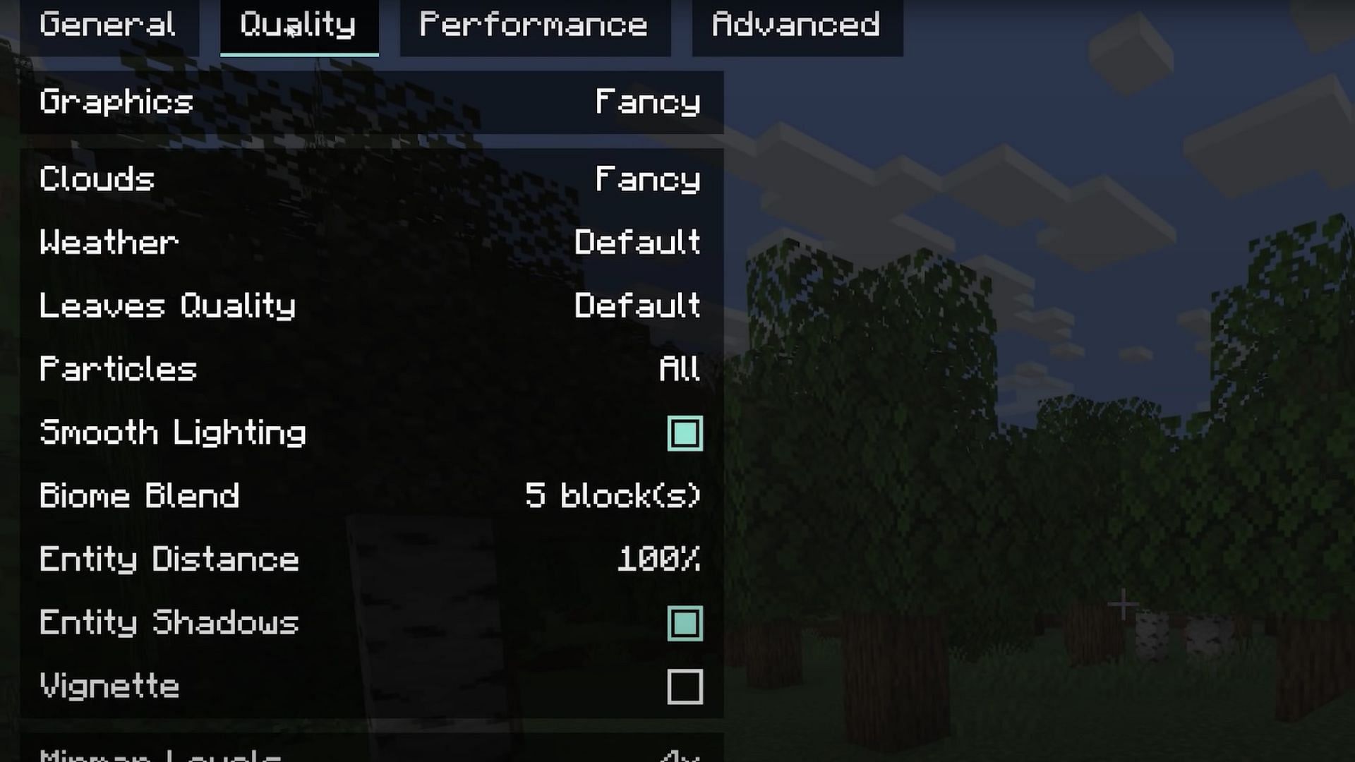 Sodium mod customization options (Image via Shulkercraft)