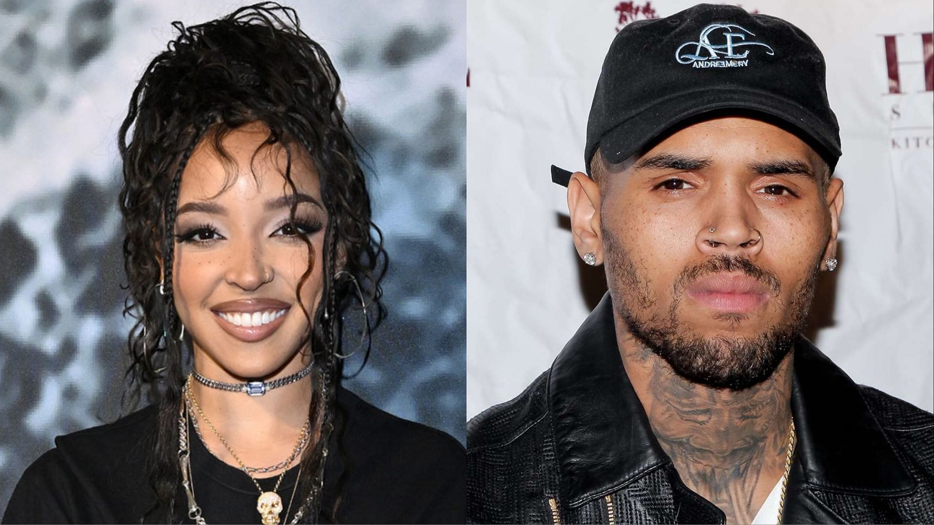 Tinashe and Chris Brown. (Photos via Getty Images)