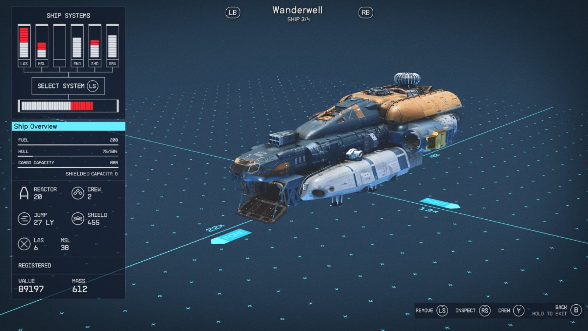 One of the Starfield ships is the reward for those who select Kids Stuff in the menu (Image via Bethesda)