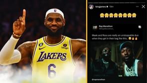 "Dynamic duo back"- LeBron James amped for Meek Mill and Rick Ross latest track, 'Shaq and Kobe'