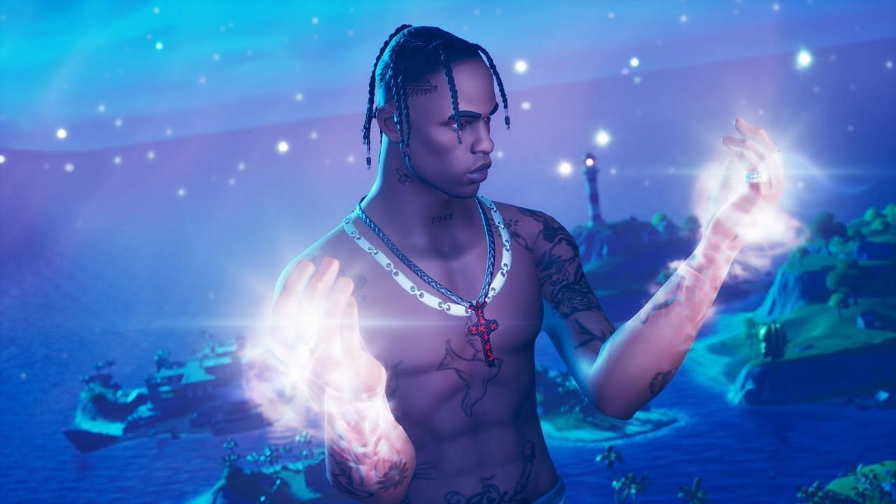 Travis Scott in the Astronomical event (Image via Epic Games)