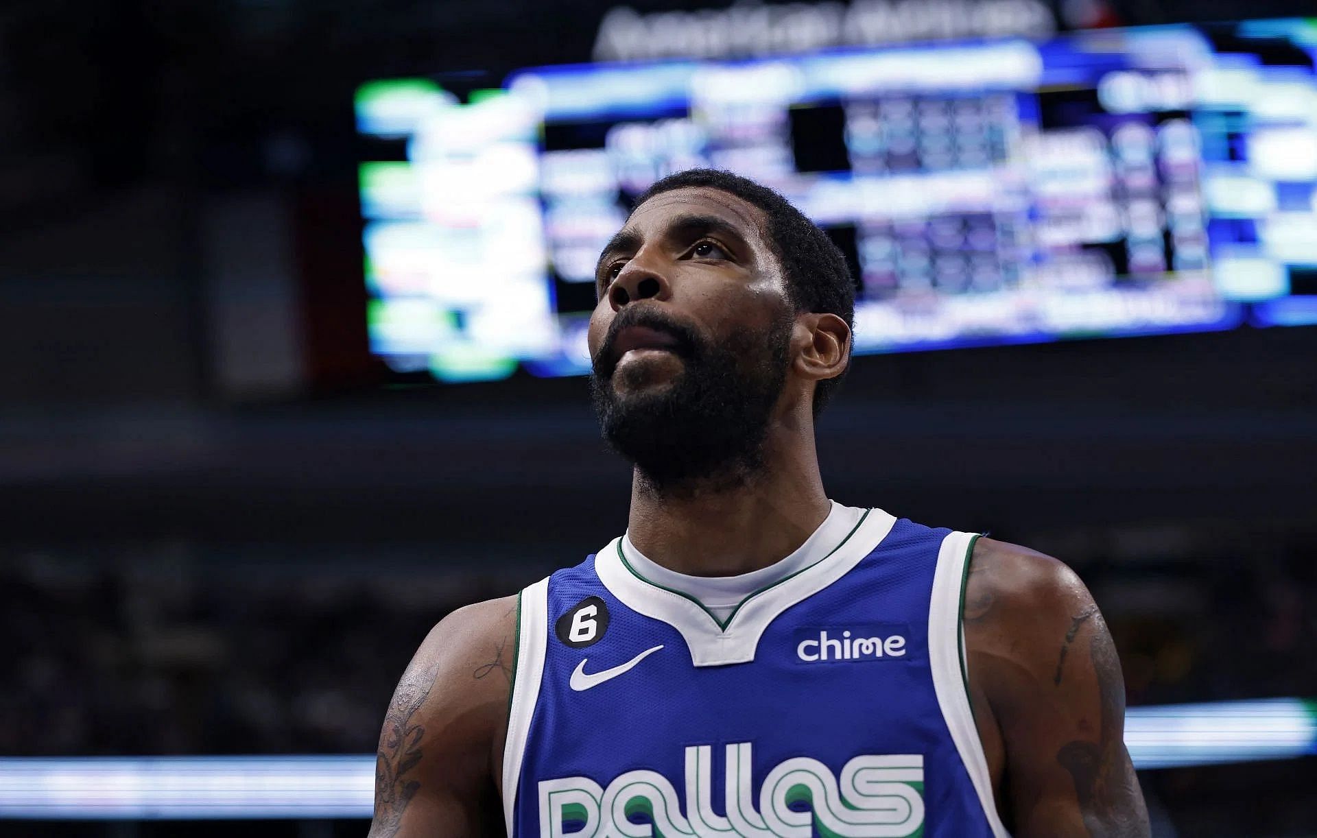 Guard Kyrie Irving currently plays for the Dallas Mavericks.