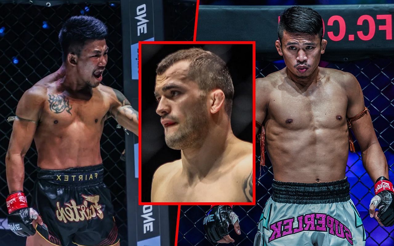 Roberto Soldic (Center) previews Rodtang (Left) versus Superlek (Right)
