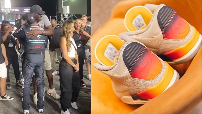 Billionaire Michael Jordan makes a stylish statement with J Balvin's Air Jordans at NASCAR race
