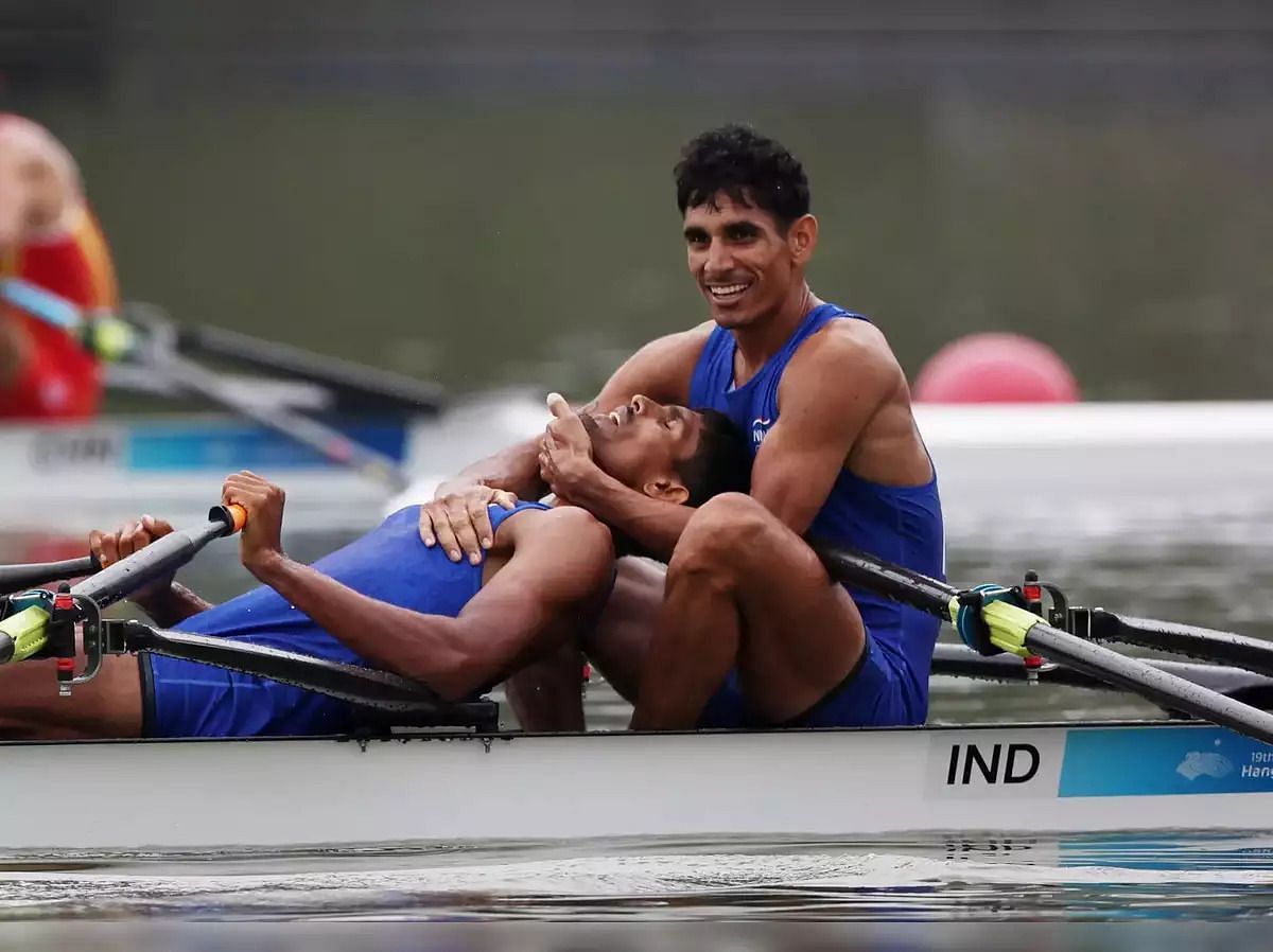 The Indian rowing contingent claimed 2 silvers and a bronze on the first day of the Asian Games 