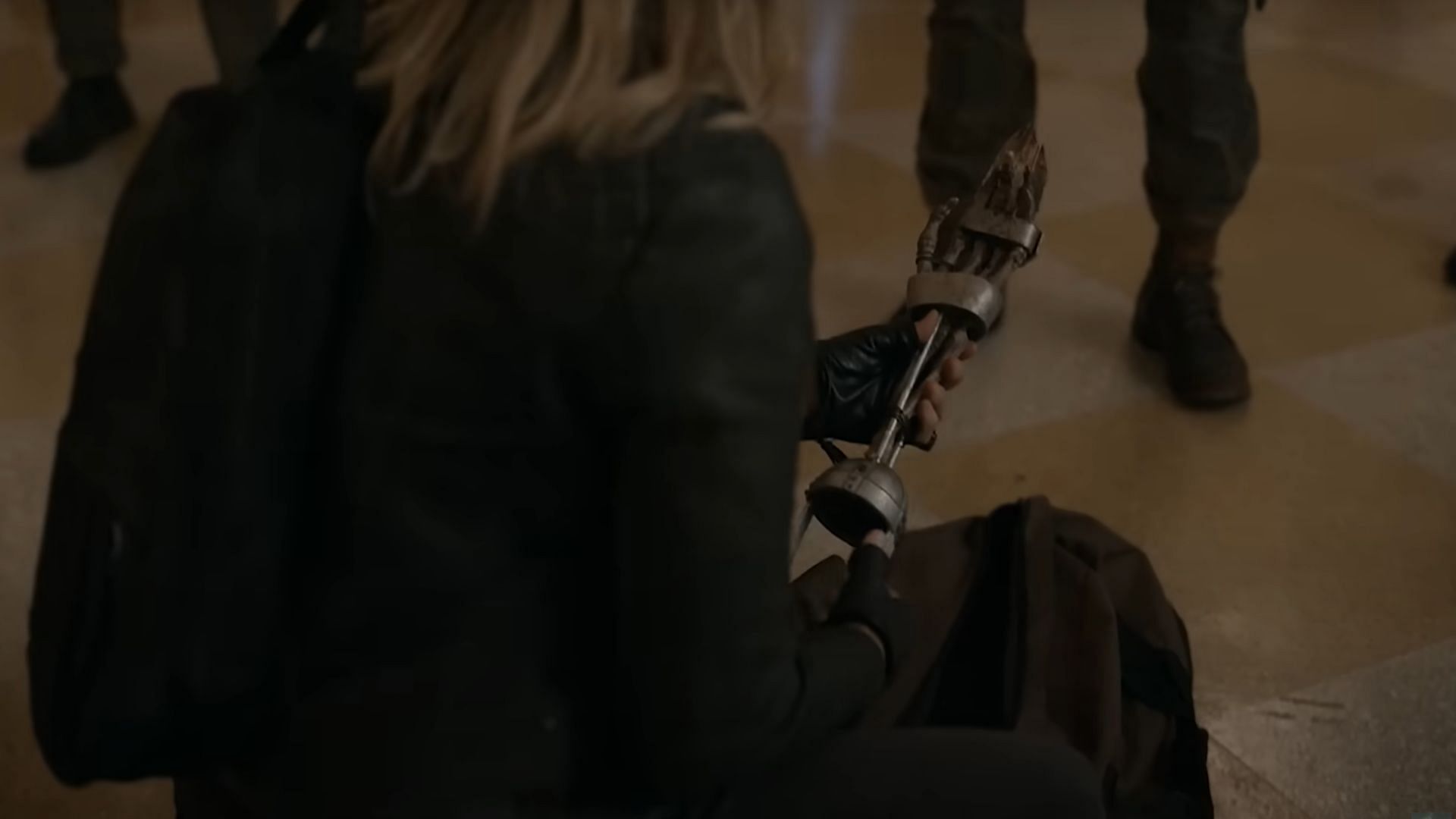 The trailer shows Alicia&#039;s prosthetic arm (Image via AMC)