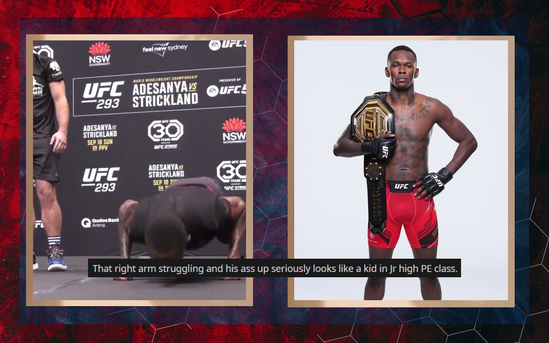 UFC middleweight champion Israel Adesanya