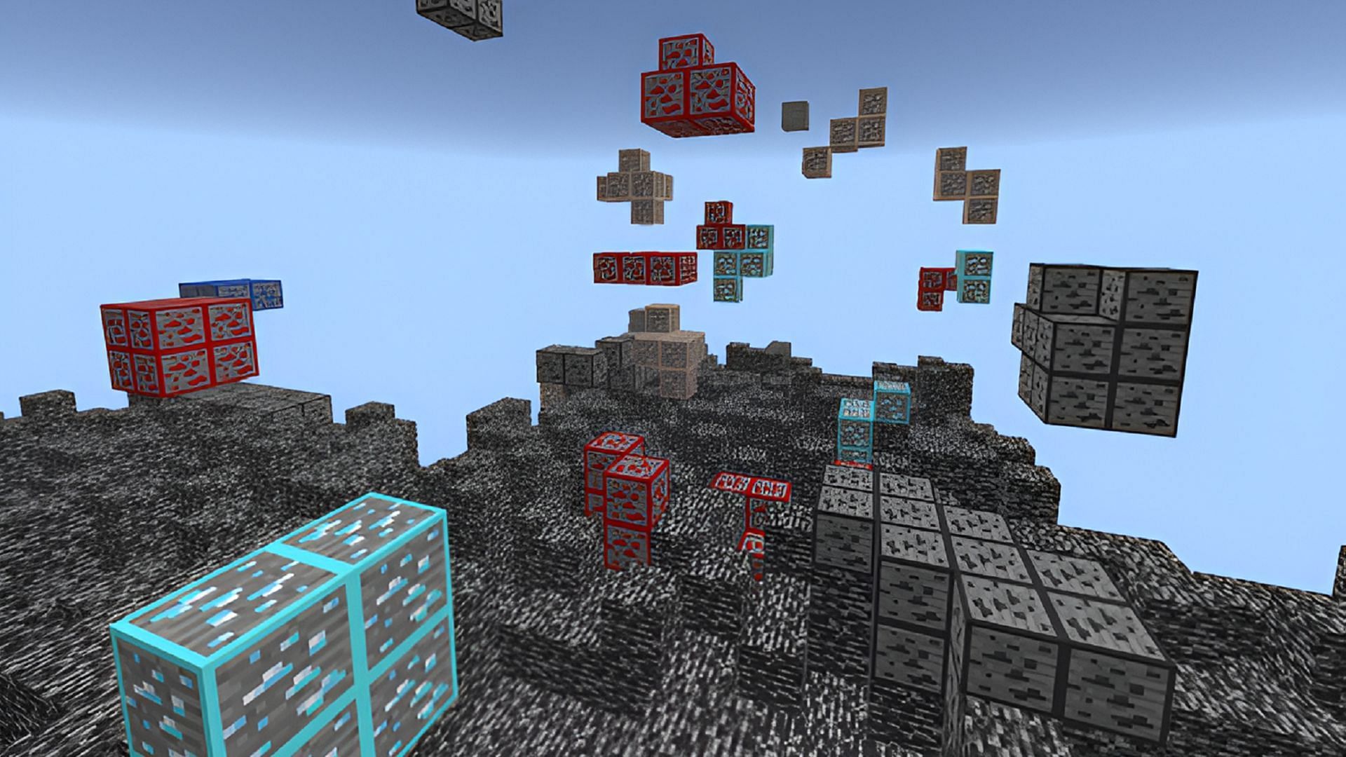 The X-Ray Texture Pack makes finding valuable ores a breeze (Image via d6b/MCPEDL)