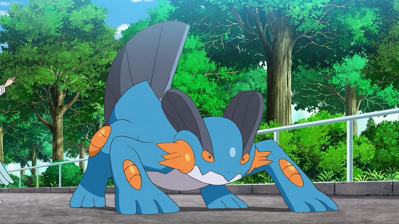 Swampert as seen in the anime (Image via The Pokemon Company)