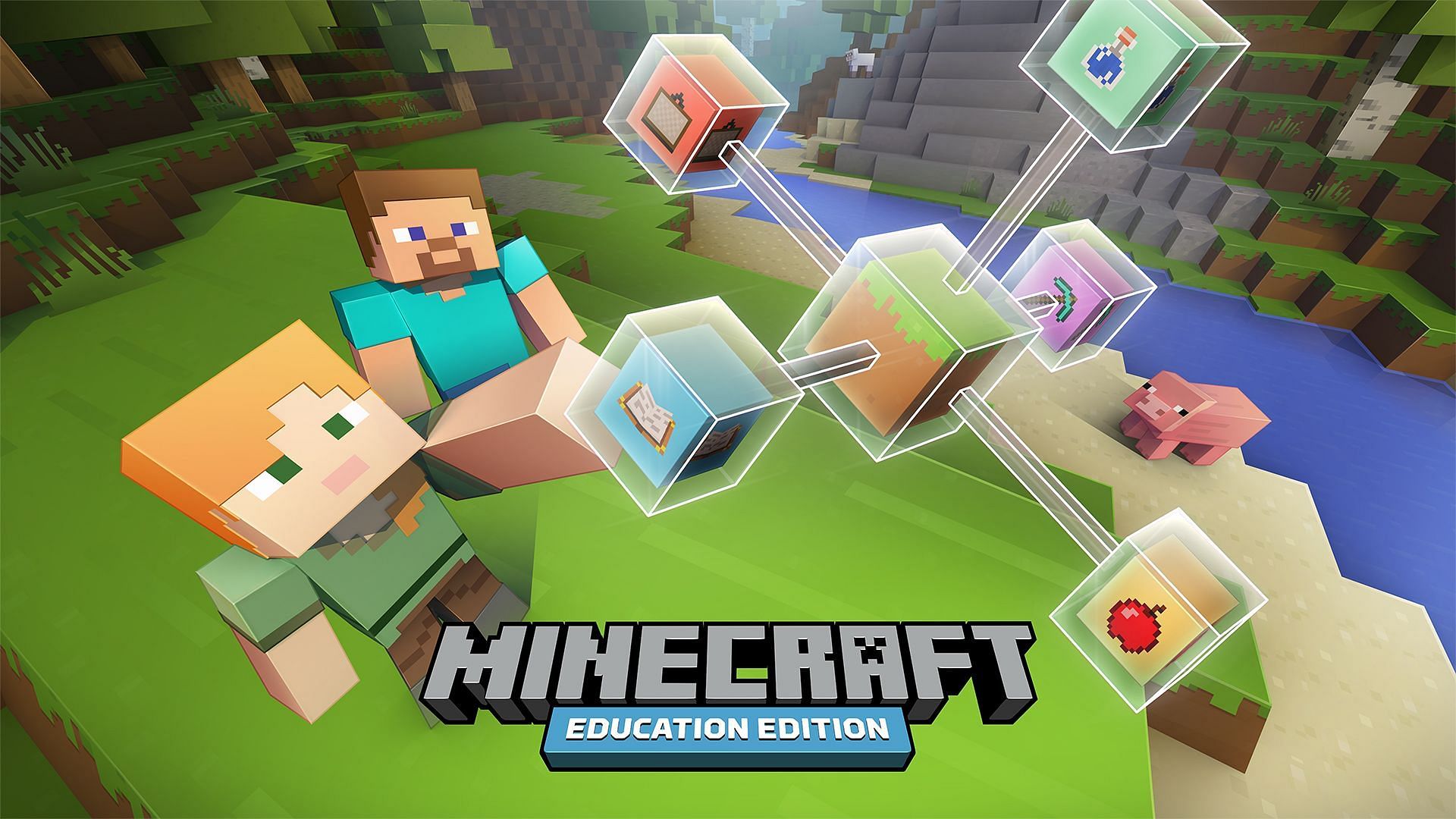 The official promotional art for Minecraft Education Edition