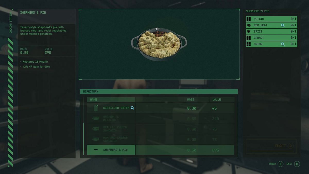 Shepherd&#039;s pie in Starfield (Image via Bethesda)