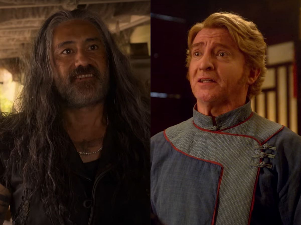 Stills of Taika Waititi as Edward and Rhys Darby as Stede in the official trailer for Our Flag Means Death season 2 (Images Via Max/YouTube)