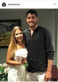 Alex Albrines with his wife