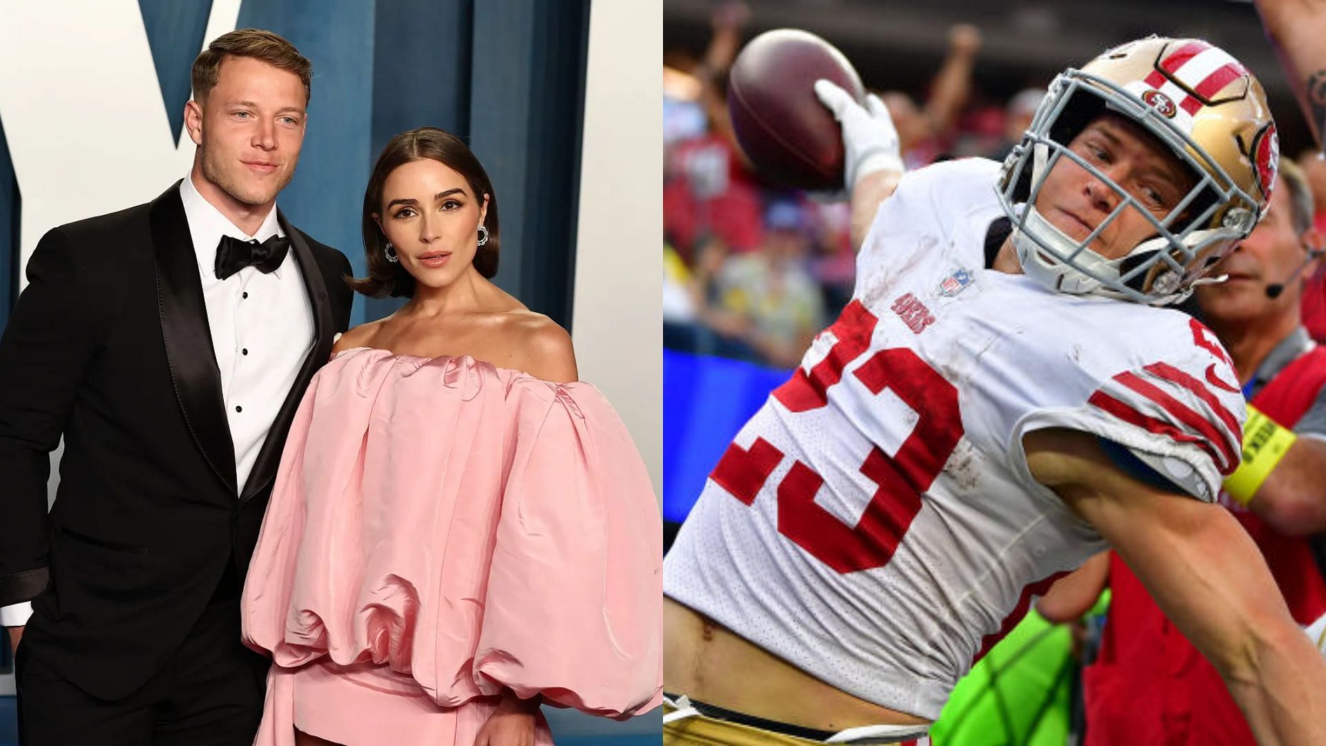 Olivia Culpo expresses her pride and affection for Christian McCaffrey.