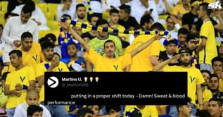 "What a player," "Playing like his life defends on it" - Fans hail Cristiano Ronaldo's Al-Nassr teammate for incredible performance against Al-Ahli