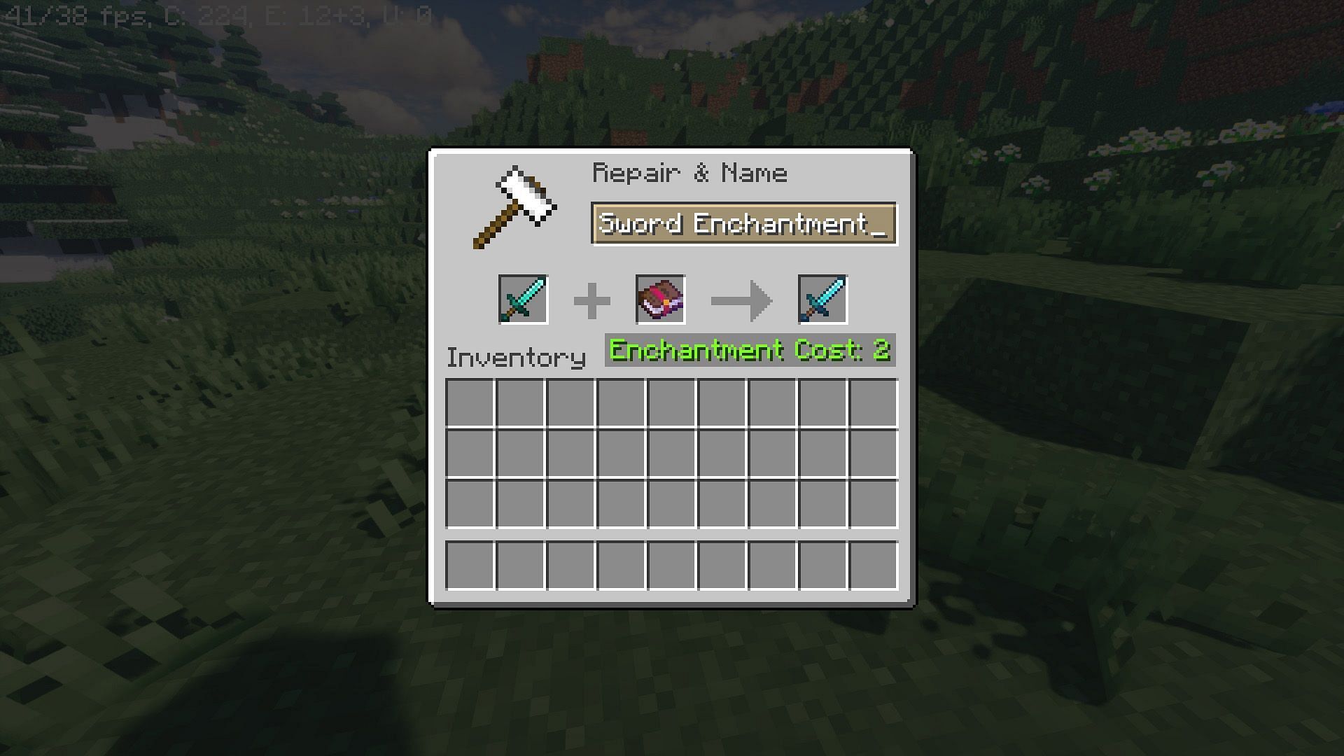 Enchanting your weapon will allow you to fight back harder (Image via Mojang)
