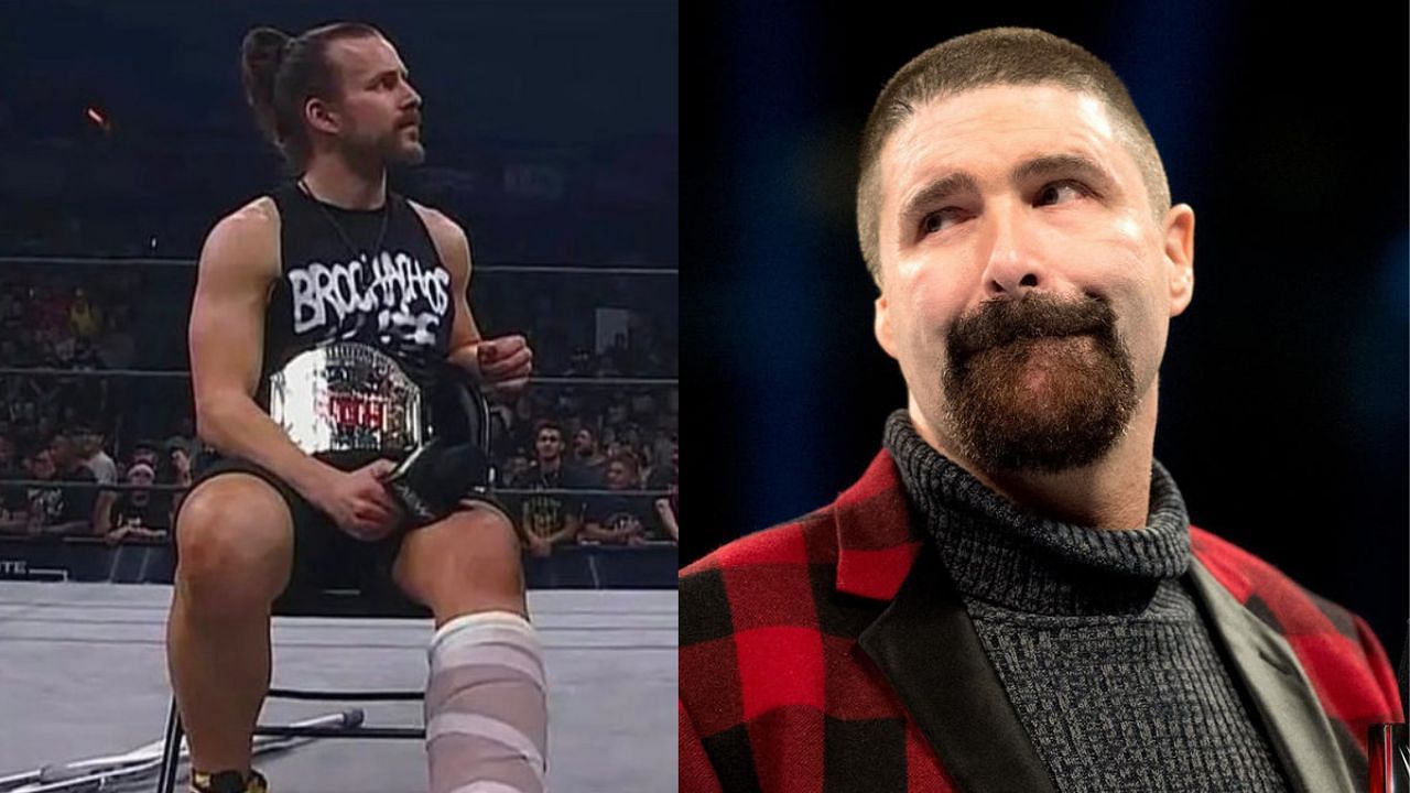 Adam Cole (left) and Mick Foley (right)