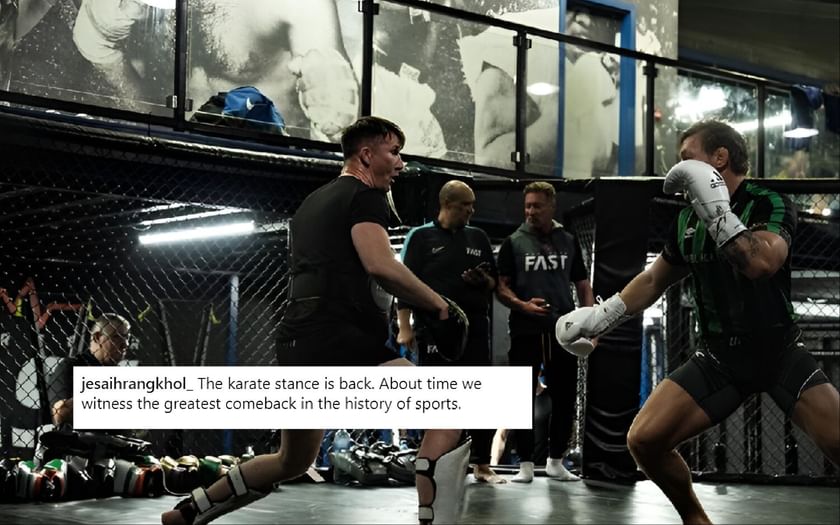 Conor McGregor karate stance "The karate stance is back" Fans hyped