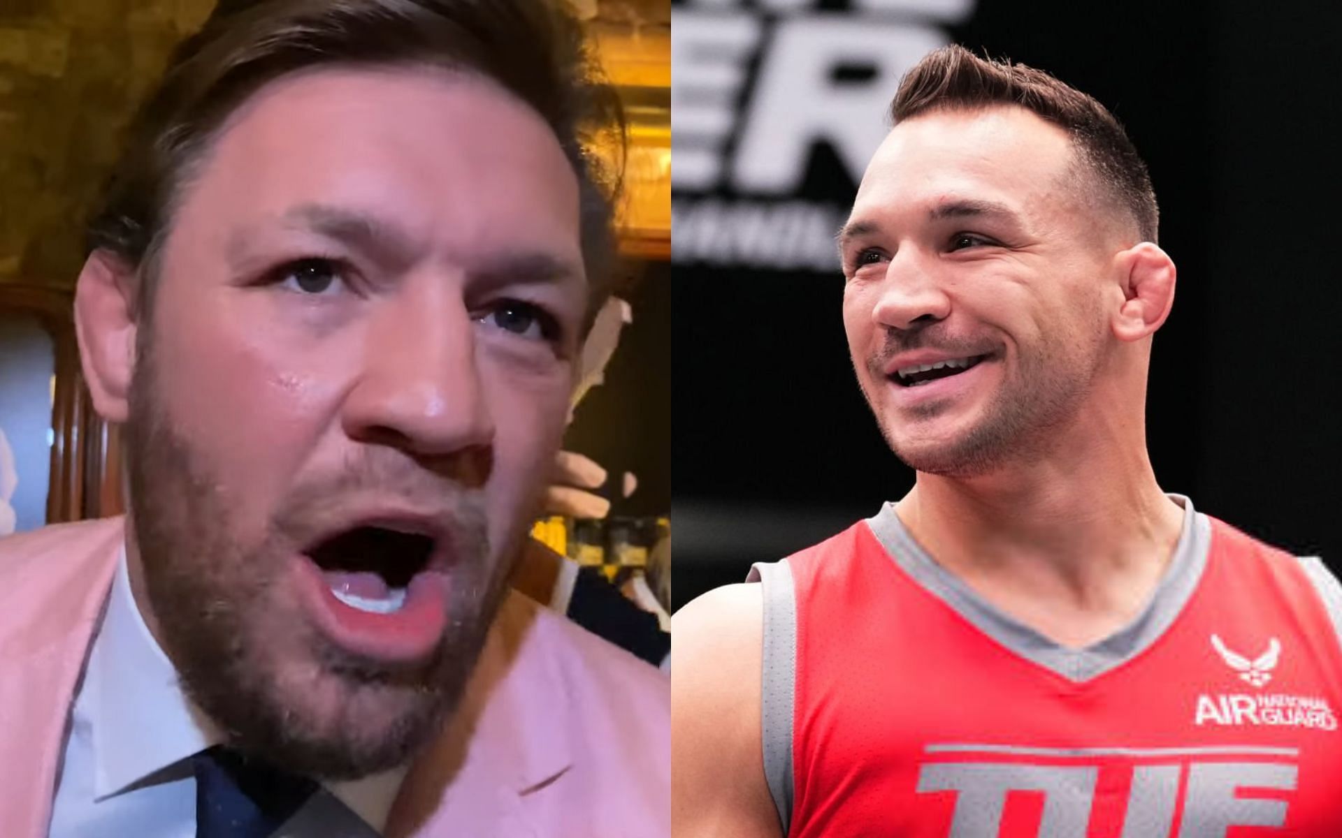 Conor McGregor (left) and Michael Chandler (right) [Images Courtesy: @alloutfighting on YouTube and @GettyImages]