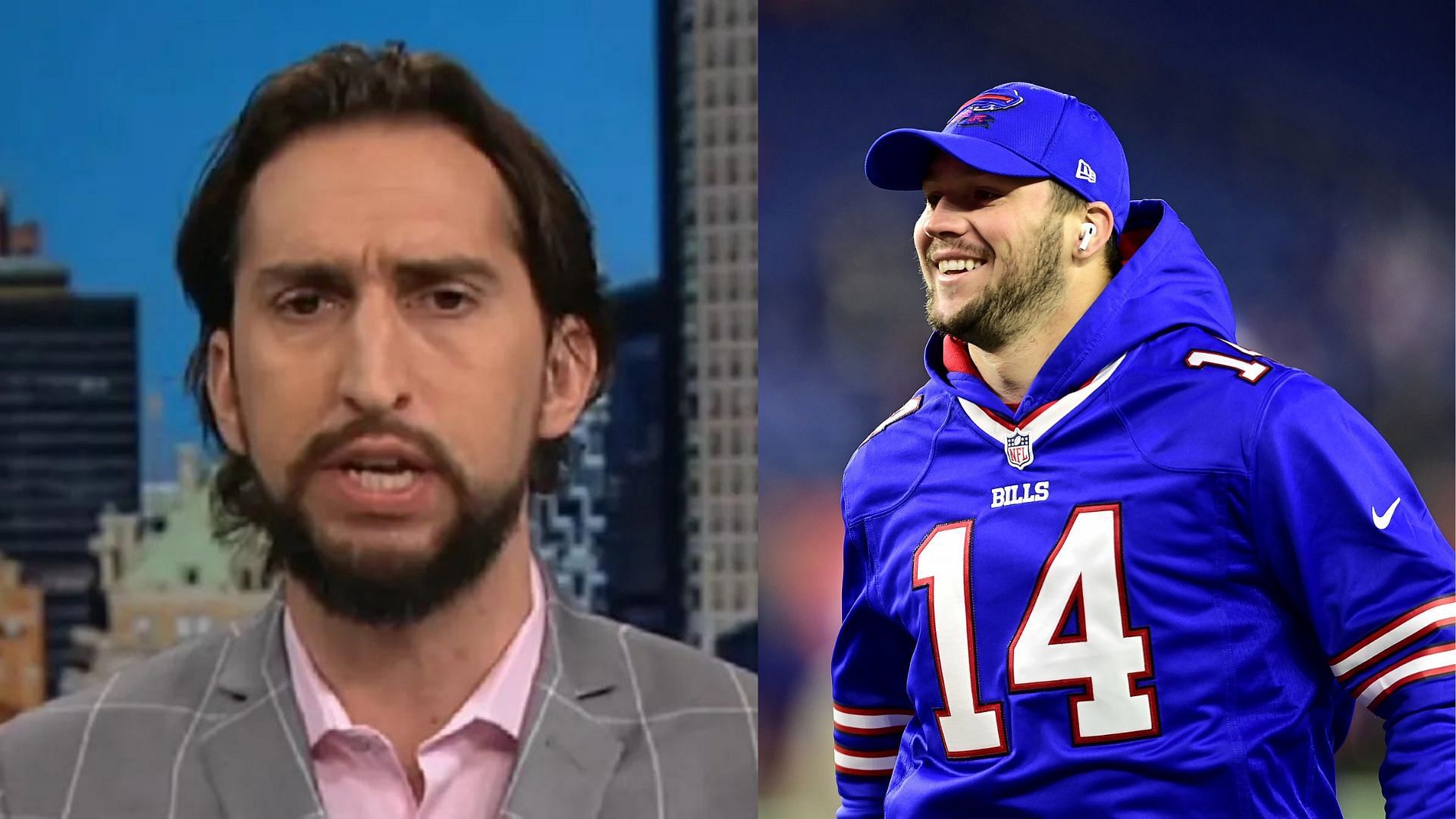 Nick Wright (L) on Josh Allen (R) and the Bills Super Bowl chances this season.