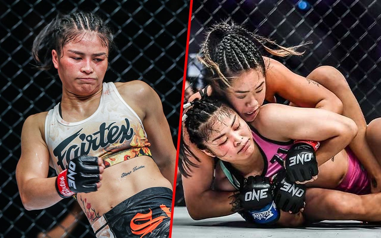 Stamp Fairtex (left) and Stamp fighting Angela Lee (right) | Image credit: ONE Championship