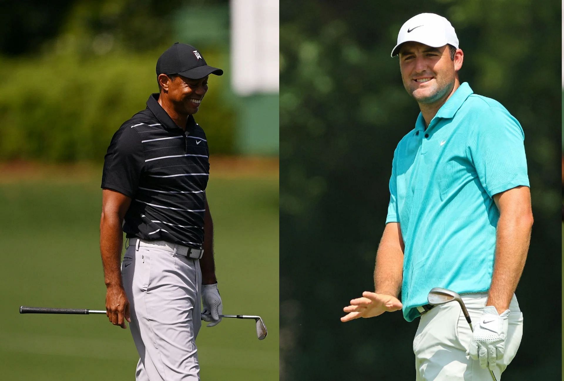 Tiger Woods and Scottie Scheffler (Image via Getty).