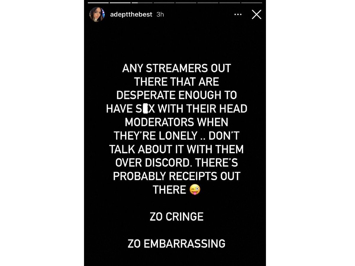 Adept insinuates that Felix may have paid his mods to have s*x (Image via Instagram)