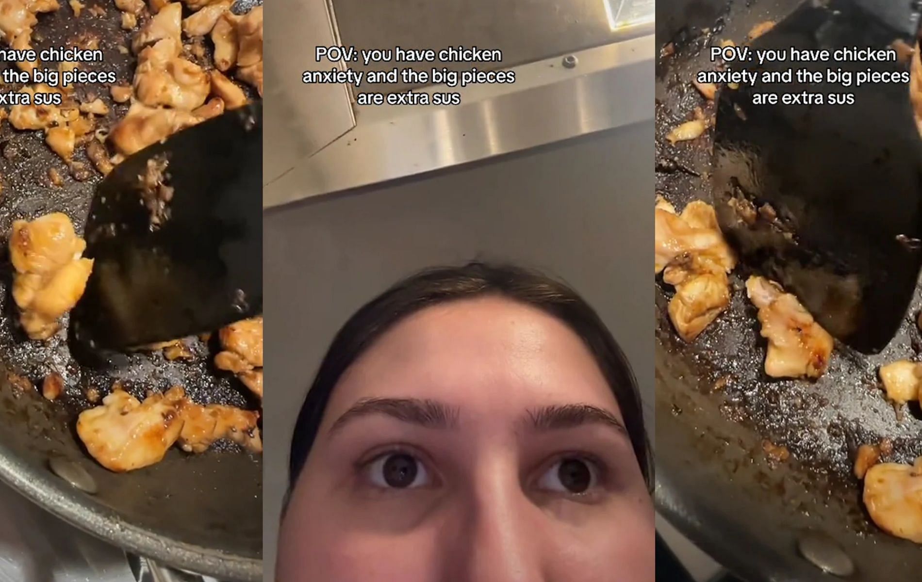 Chicken anxiety (Image of @anysiaaa via TikTok)