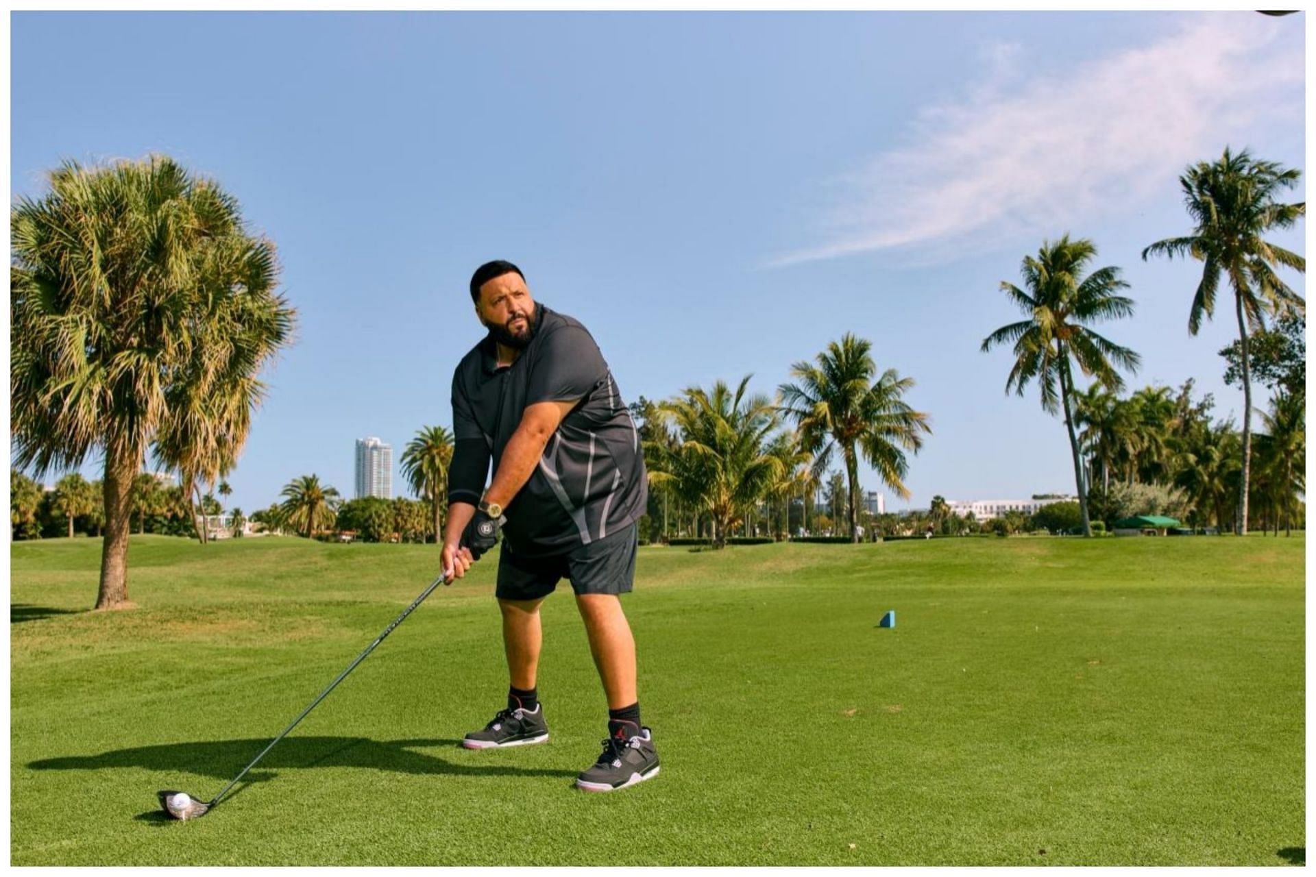 DJ Khaled is often seen playing golf(Image via Golf Digest)