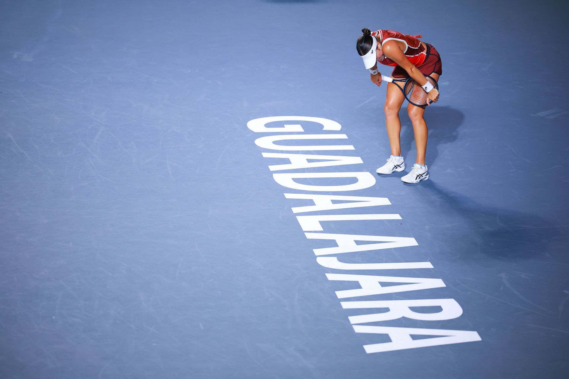 Caroline Dolehide at the 2023 Guadalajara Open.