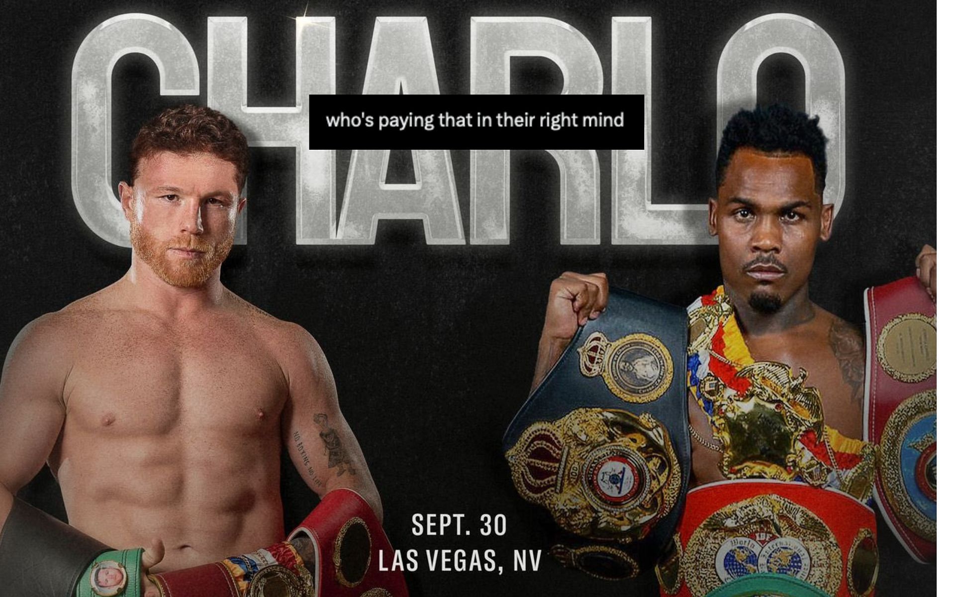 Canelo Alvarez set to face Jermell Charlo on September 30th, PPV to cost $84.99 (Image Courtesy - @canelo on X/Twitter)