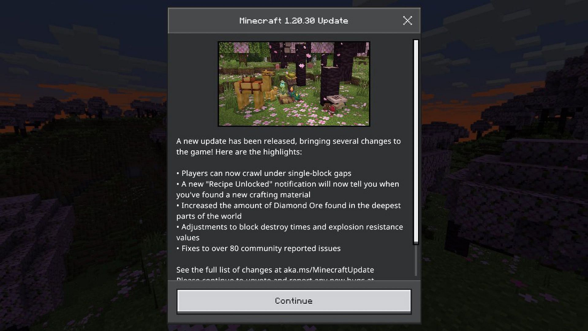 How to download Minecraft Bedrock 1.20.30 update