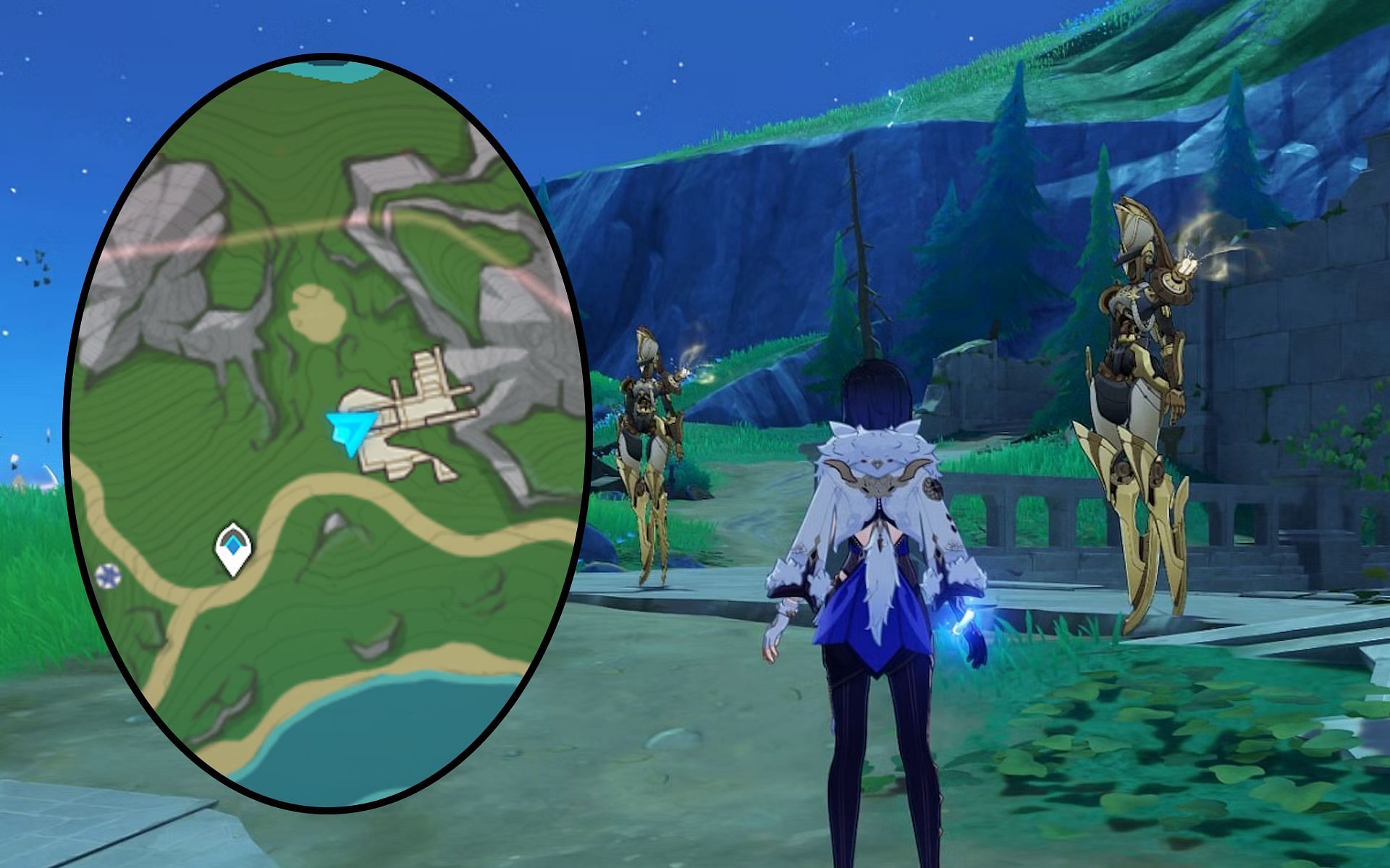 Here is the entrance to the second anchor you must collect in Fontaine Research Institute&#039;s child quests in Genshin Impact (Image via HoYoverse)