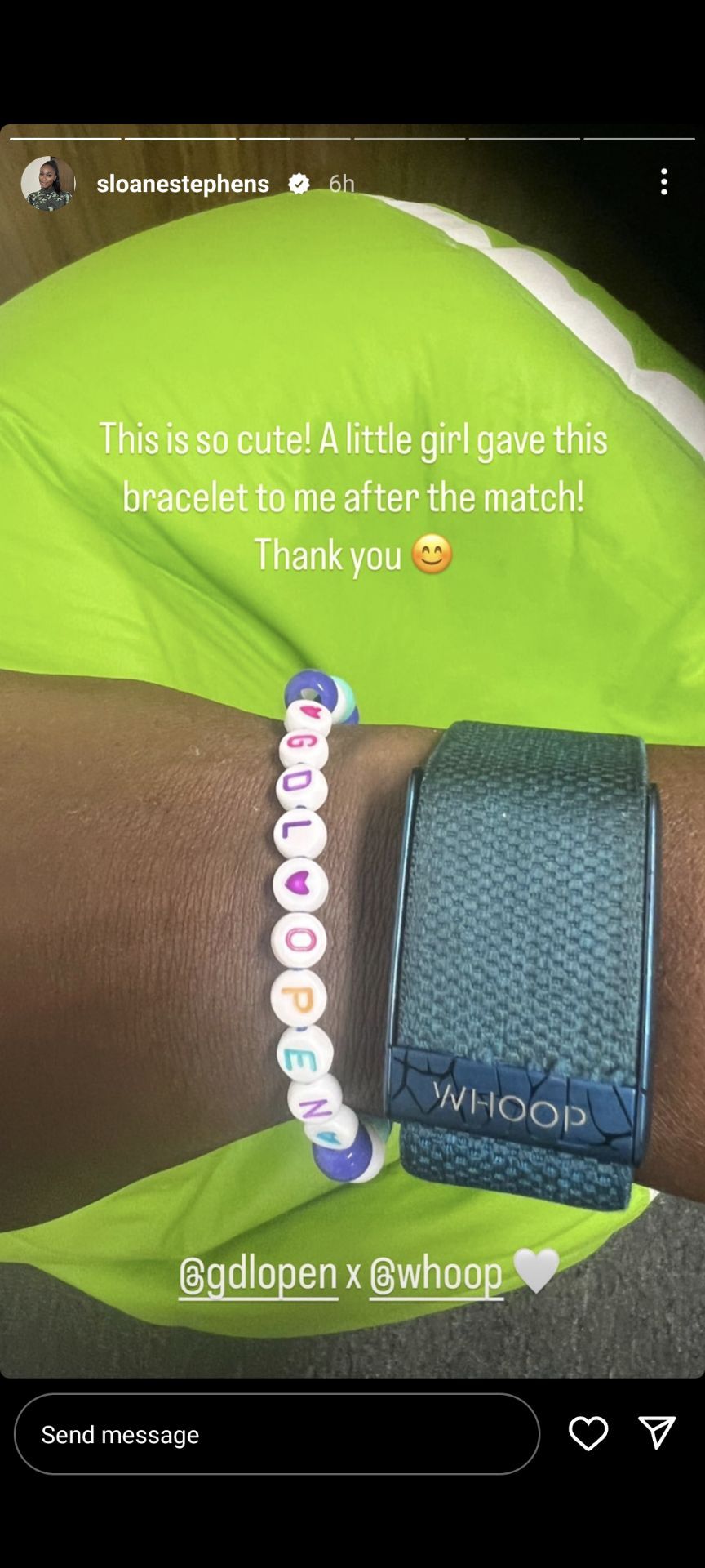 Special gift given to her at the GDL Open