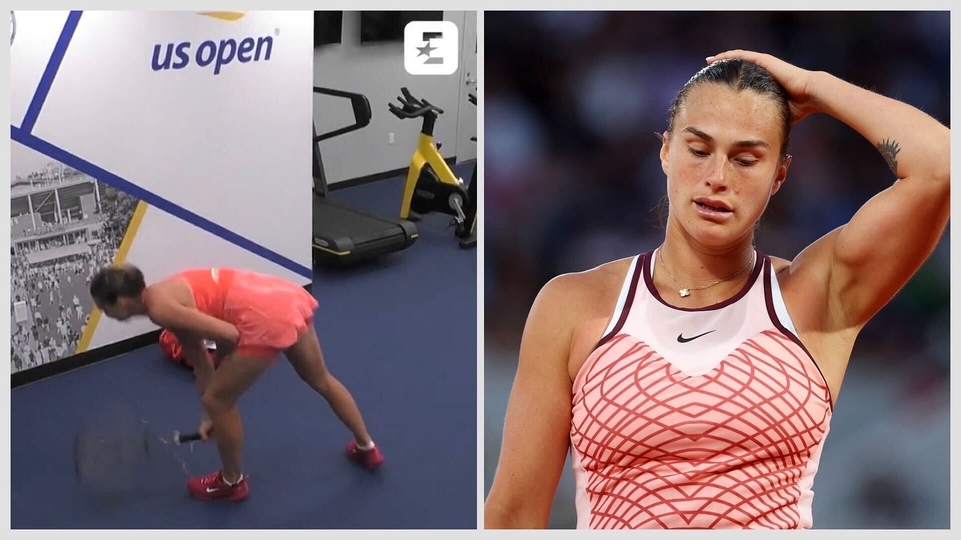 Aryna Sabalenka smashes her racquet in private after US Open final loss