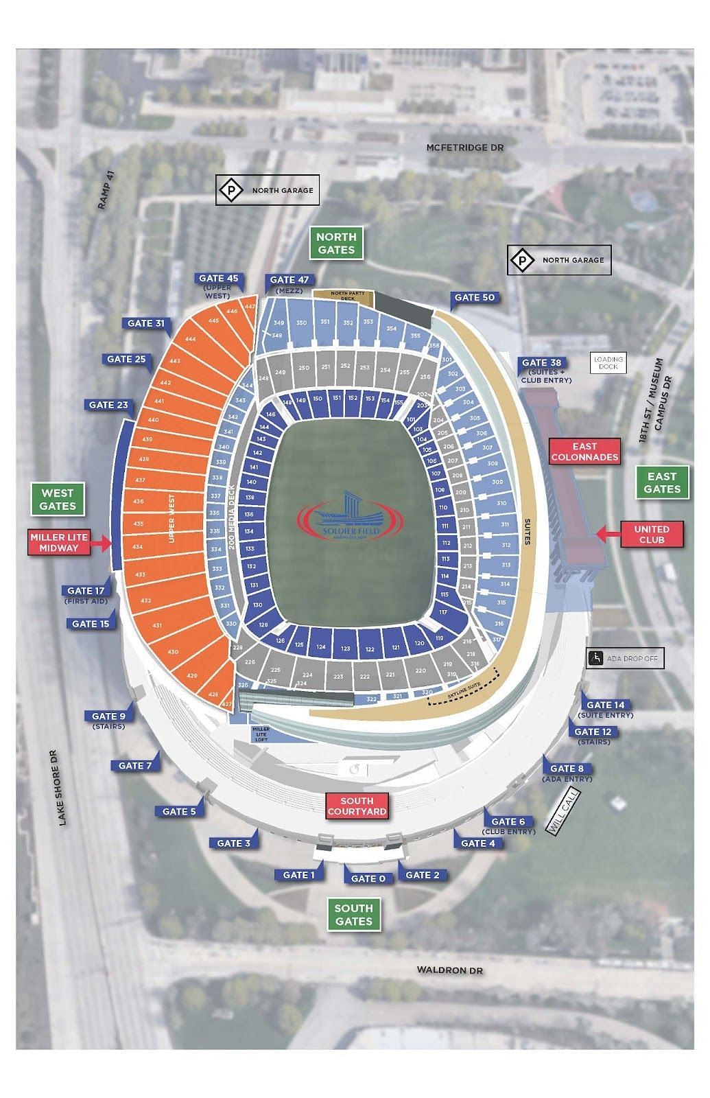 Soldier Field Stadium Seating Chart