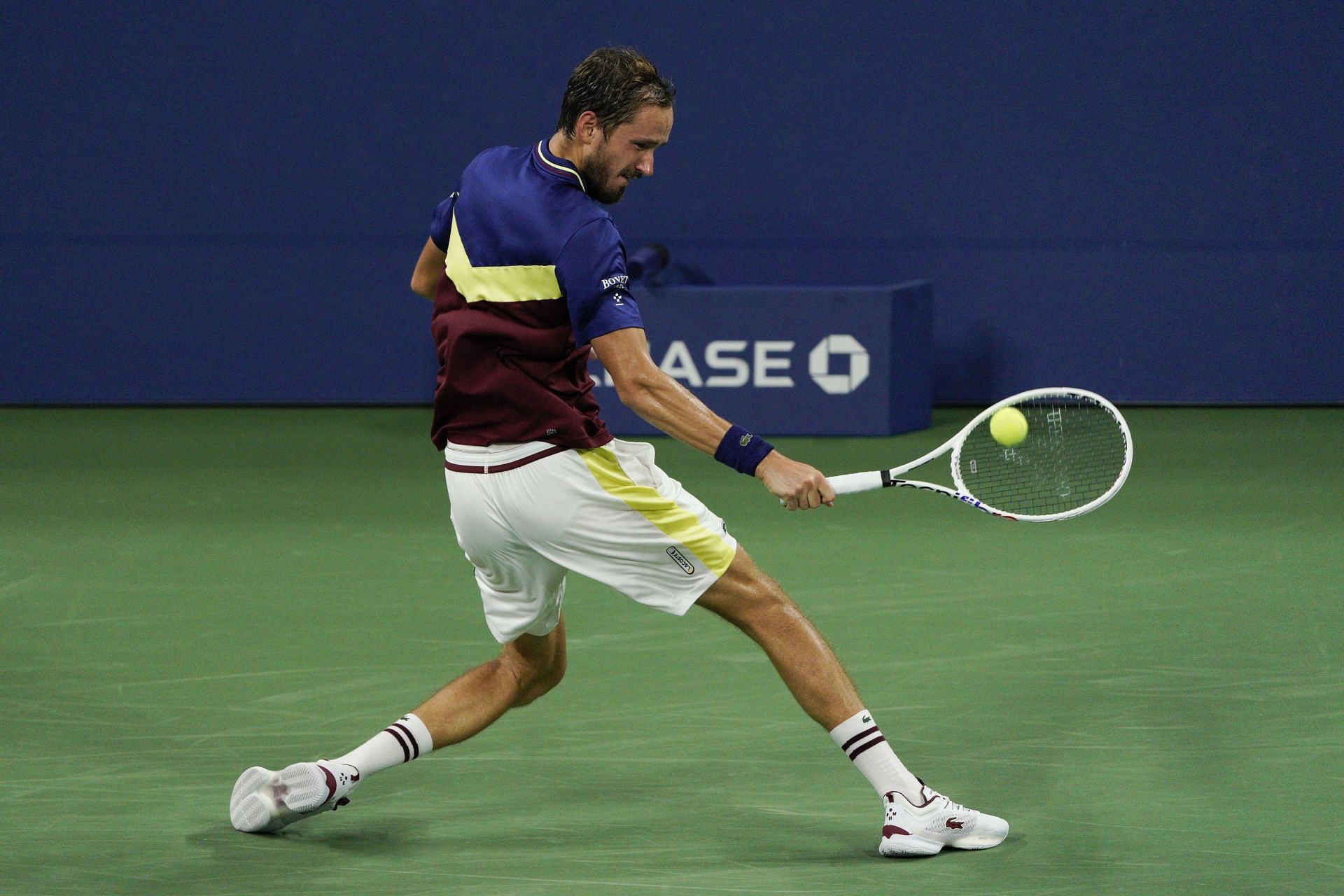 Daniil Medvedev in action at the 2023 US Open.