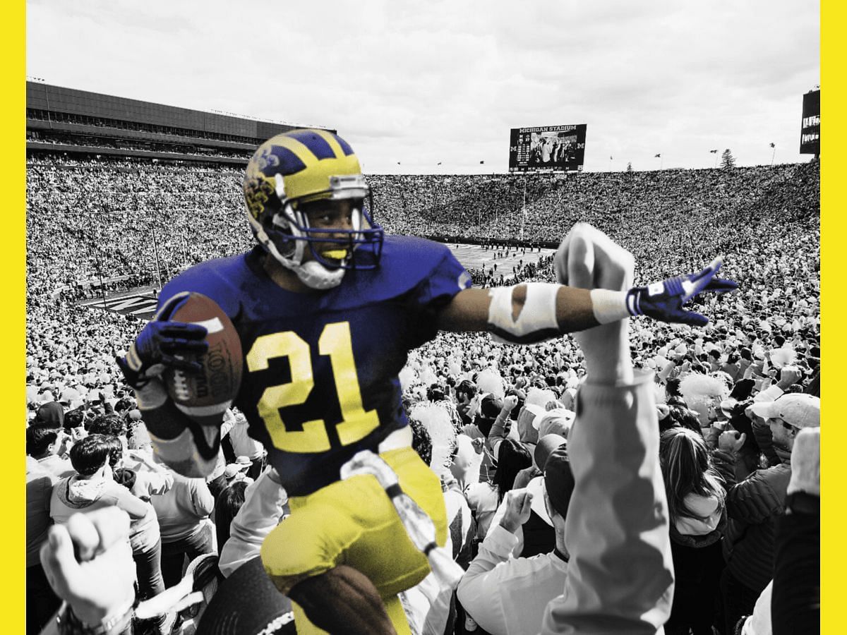 21 Desmond Howard  Michigan wolverines football, Michigan football,  Michigan go blue