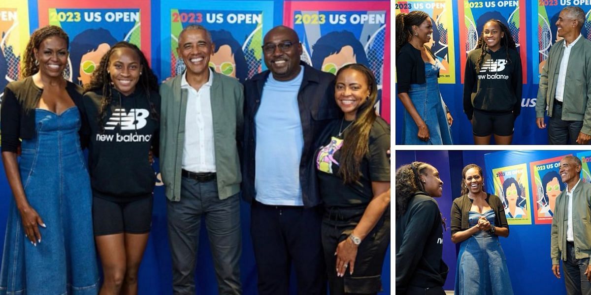 Coco Gauff and family meet the Obamas