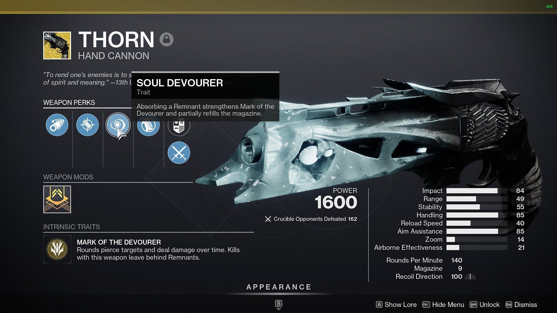Thorn Hand Cannon (Image via Destiny 2)