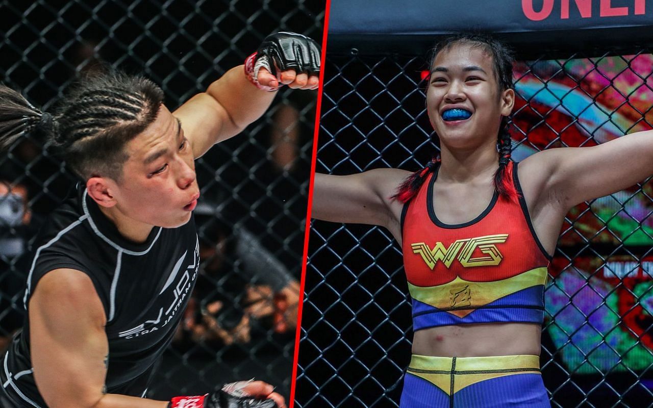 Xiong Jing Nan (Left) faces Wondergirl (Right) at ONE Fight Night 14