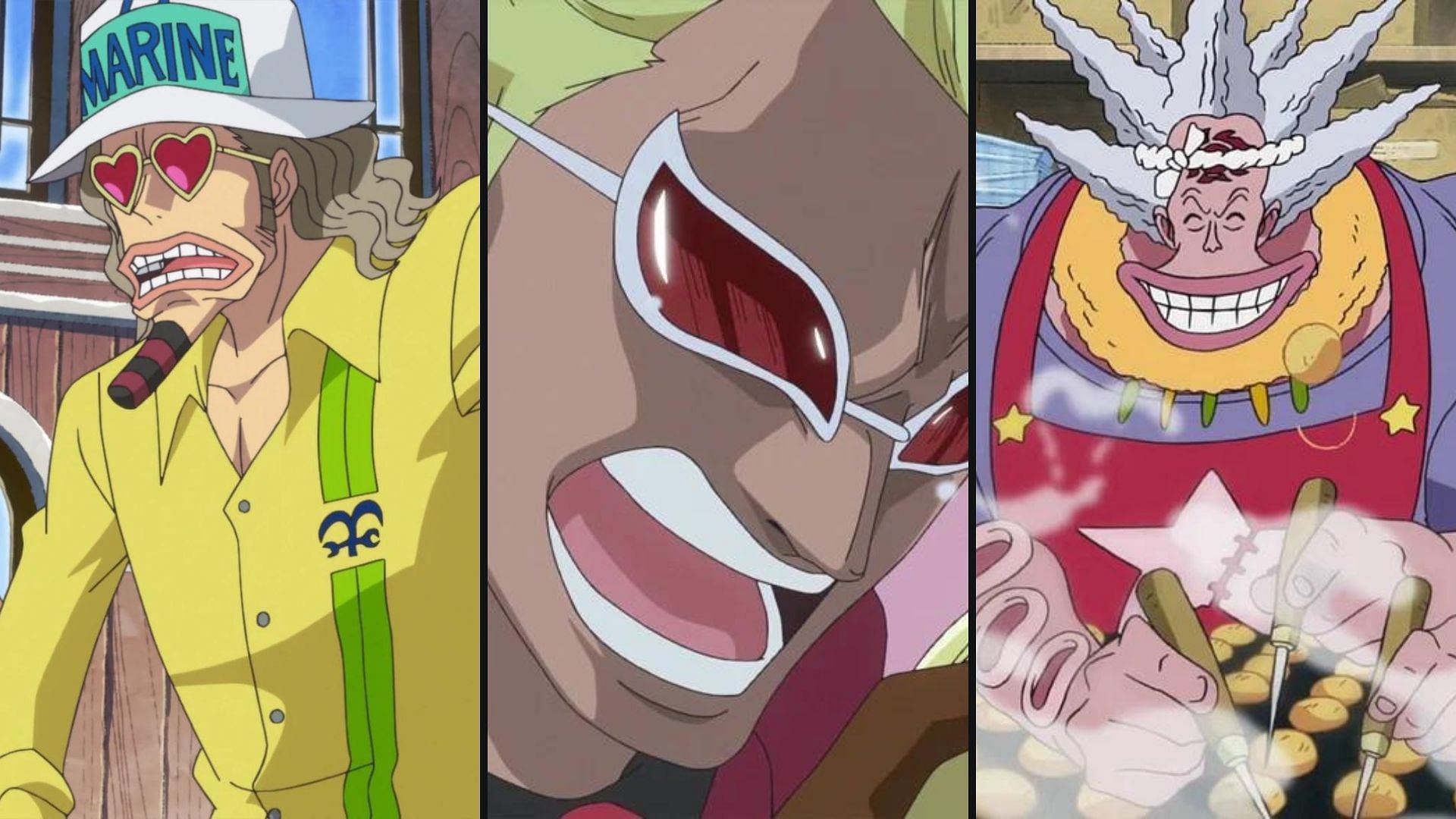 Jango, Doflamingo and Hachi as shown in the anime (Image via Toei Animation)