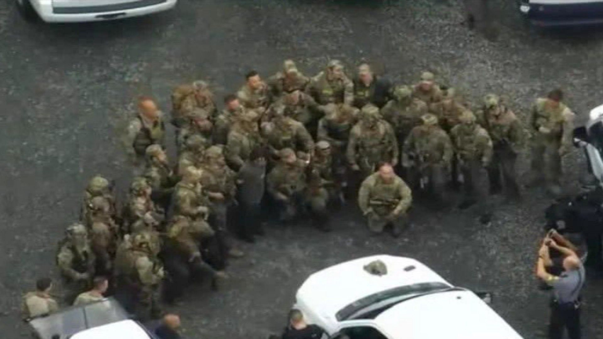 Danelo Cavalcante made to pose after the arrest (Image via Drew/X)